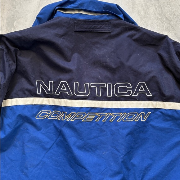 Nautica  competition, jacket, reversible blue  yellow  midweight rain jacket EUC - Picture 9 of 11